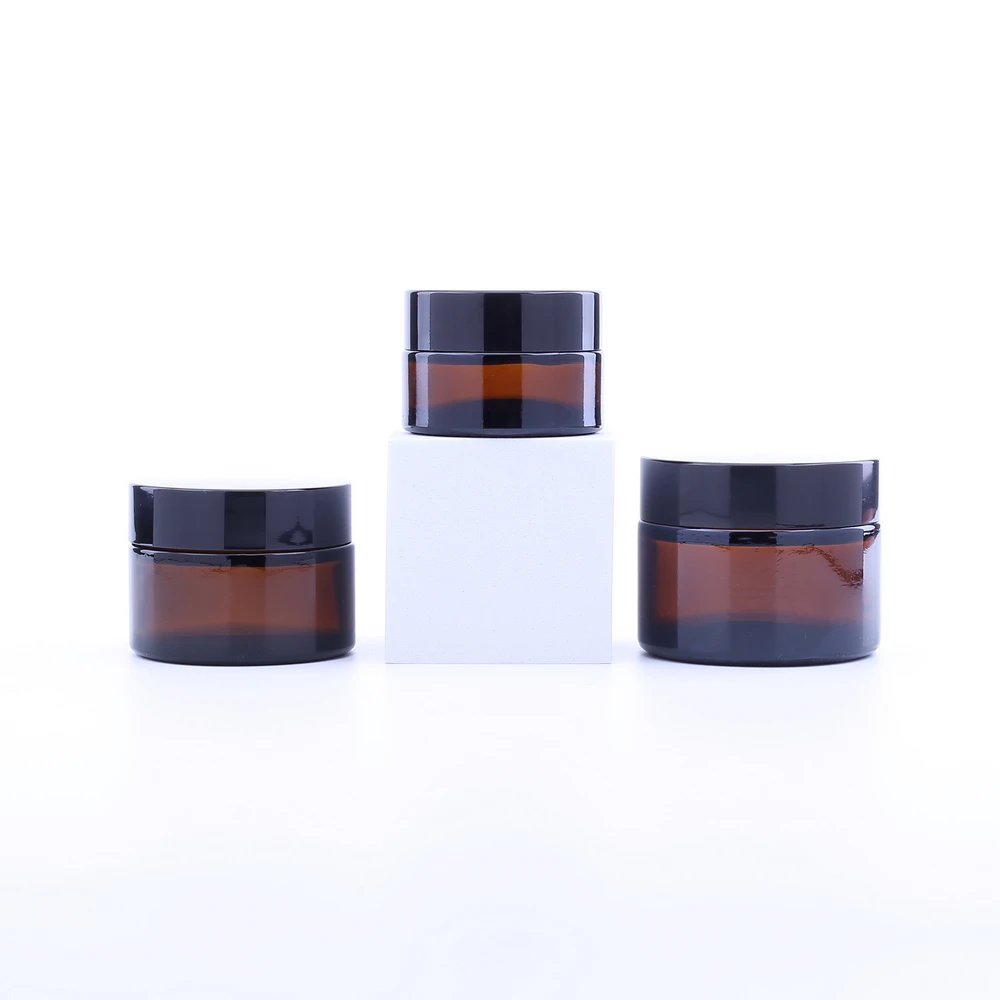 2000pcs 15g Amber Empty Packing Rellenables Glass Cosmetic Jars Makeup Container Lotion Bottle Vials Face Cream