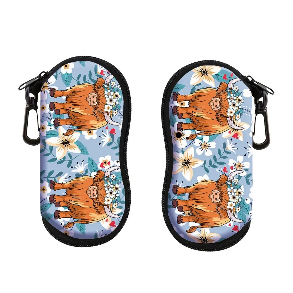 Cute Cat Cow Capybara Sunglasses Case Animal Printed Glasses Box Hard Eyewear Protector Men Women Optical Glasses Storage Box