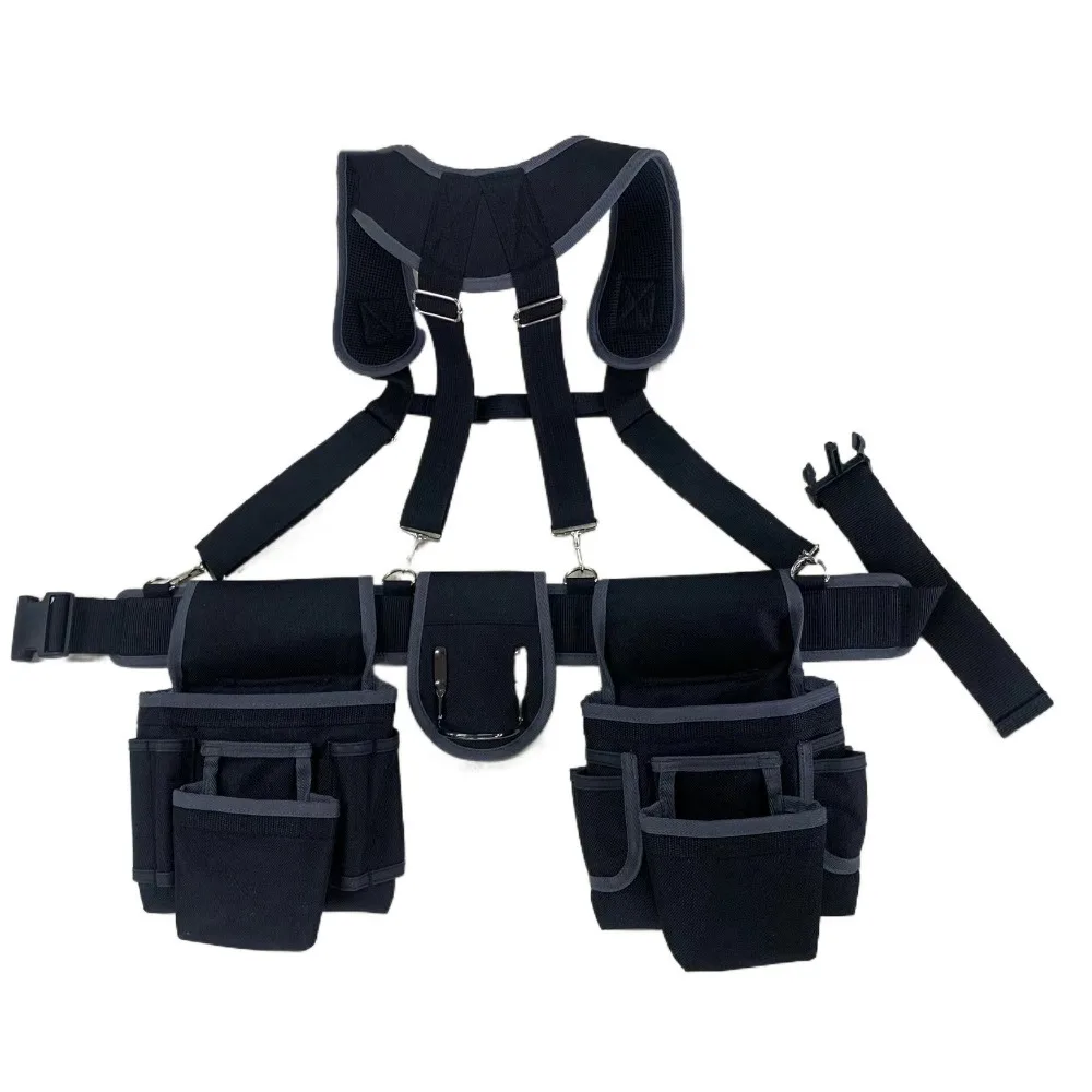 Cinture per attrezzi professionali regolabili Cintura per attrezzi tipo gilet di grande capacità con bretelle comoda da indossare staccabile