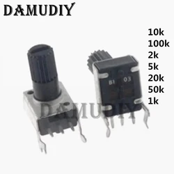 10pcs/lot RV09 Horizontal12.5mm Shaft 5k 10k 50k 100k 0932 Adjustable Resistor 9 Type 3pin Seal Potentiometer