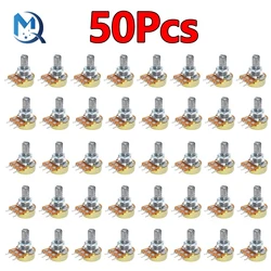 50Pcs WH148 3pin 15mm B1K B2K B5K B10K B20K B50K B 100K B250K B500K B1M Potentiometer 1K 2K 5K 10K 20K 50K 100K 250K 500K 1M