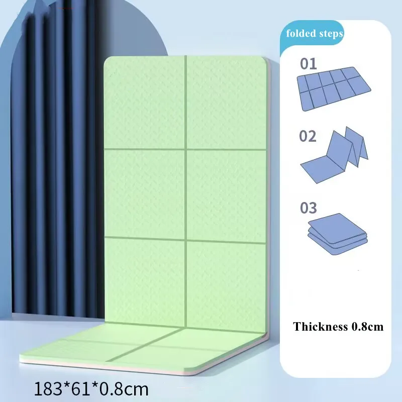 

8MM Thick Yoga and Pilates Anti-slip 183X61CM Sport Fitness Mat Blanket Fold Gymnastics Mat Fitness Equipment Yoga Mats Exercise