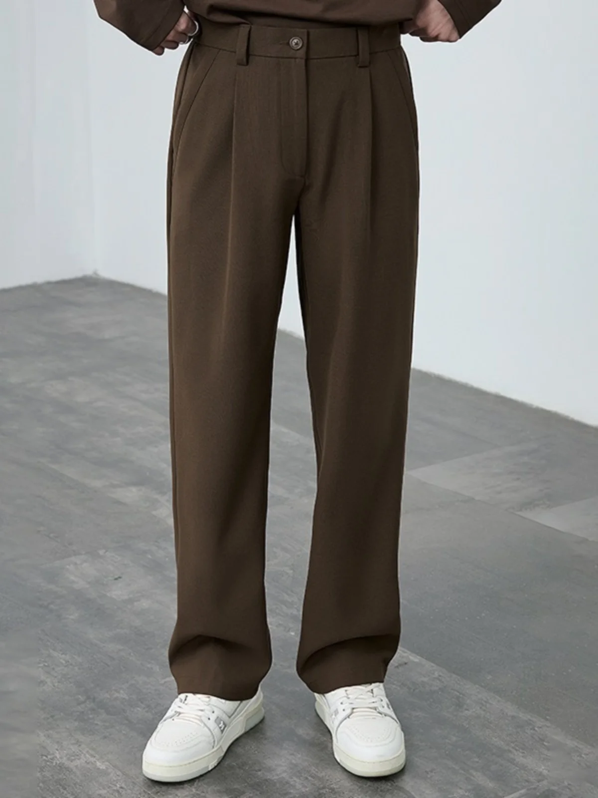 

Casual Straight Leg Men's Pants Lightweight Maturi Sle Loose Fit Versatile Long Trousers Autumn 2024 Trendy Korean Version