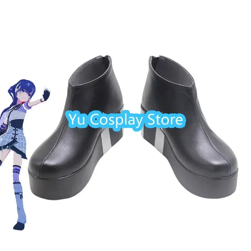 

Yu-Cosplay Asahina Mafuyu Cosplay Shoes Game Project Sekai Colorful Stage PU Shoes Halloween Carnival Boots Cosplay Props Custom
