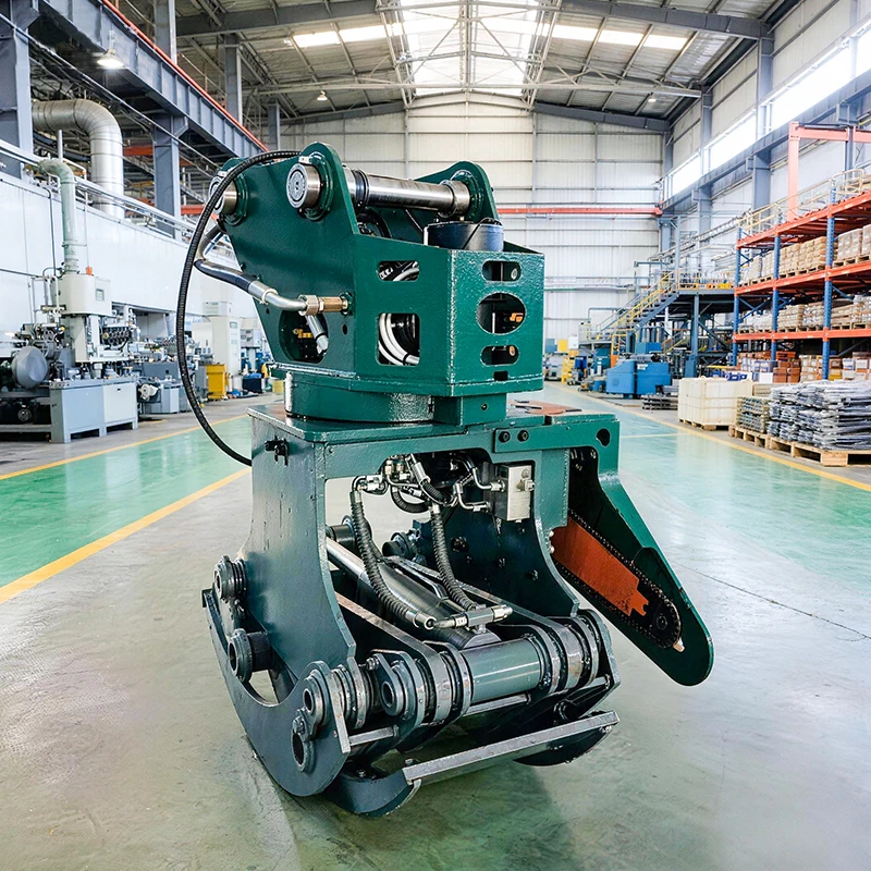 Log Grapple Saw Heavy Duty Dual Cylinder Rotating Attachment Fit 12-20 Ton Excavator Forestry Logging