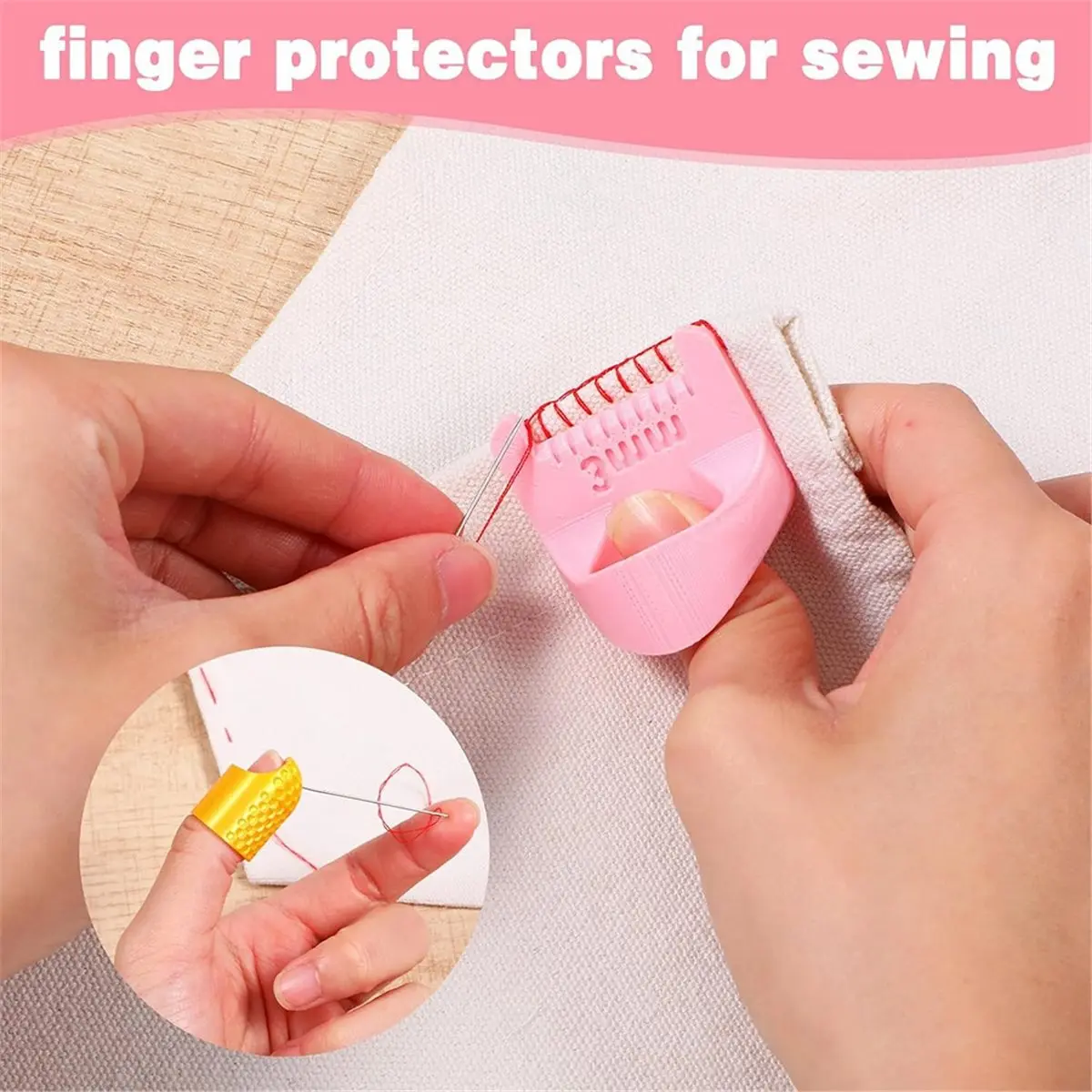 DT57 LATEST MODEL 5Pcs Lock and Sewing Gauge, Plastic Sewing Templates, Mini Sew Finger Ruler for Even Stitches Beginners,DIY Se