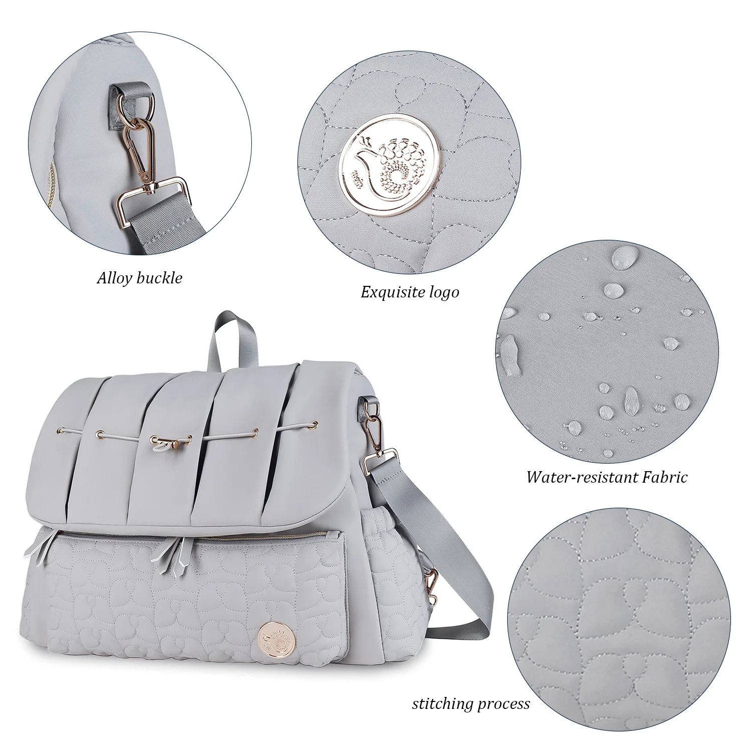 Baby Diaper Bag Backpack For Maternity Nappy Shoulder Bag Large Capacity Waterproof Mommy Handbag With Changing Pad Stroller Bag