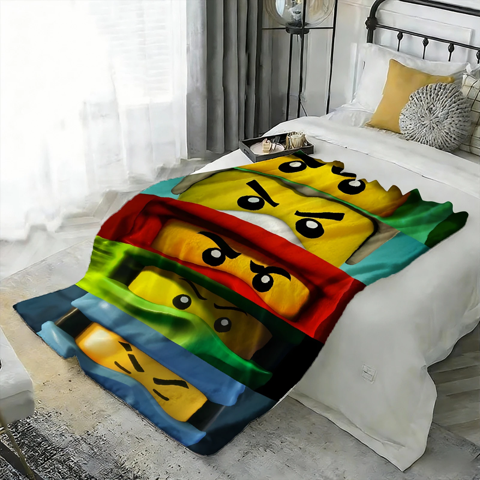 Game N-Ninjagos Throw Blanket for Boys Summer Camp Couch Bed Soft Fuzzy Multi-Sized Napping Bedspread All Seasons