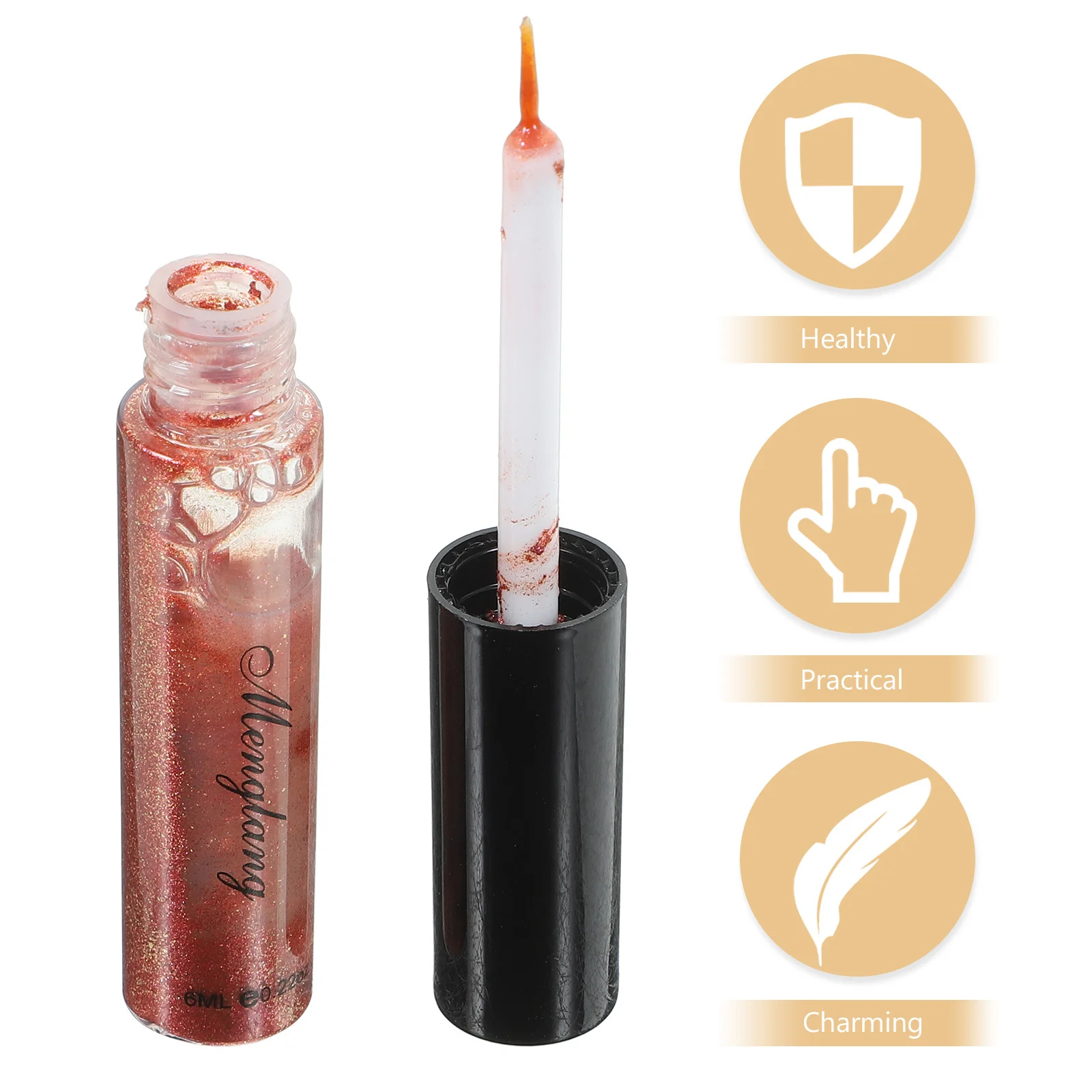 ブロンズシマーメタリックリキッドアイライナー持続性のある着用パーティーウェディングメイクグリッターアイライナーアイシャドウライナーブリンアイ