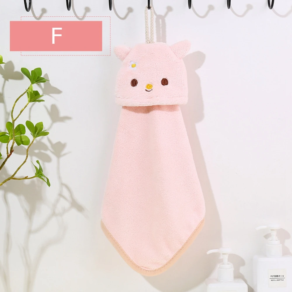 Cute Animal Hanging Kids Shower Towel Quick Drying Bathing Microfiber Towel Hand Towel Kitchen Supplies Cleaning Cloth