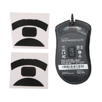 2Set Mouse Feet Mouse Skates Stickers Pad Rounded Glides Curved Edges Feet Replacement for Razer- Deathadder Elite Mouse