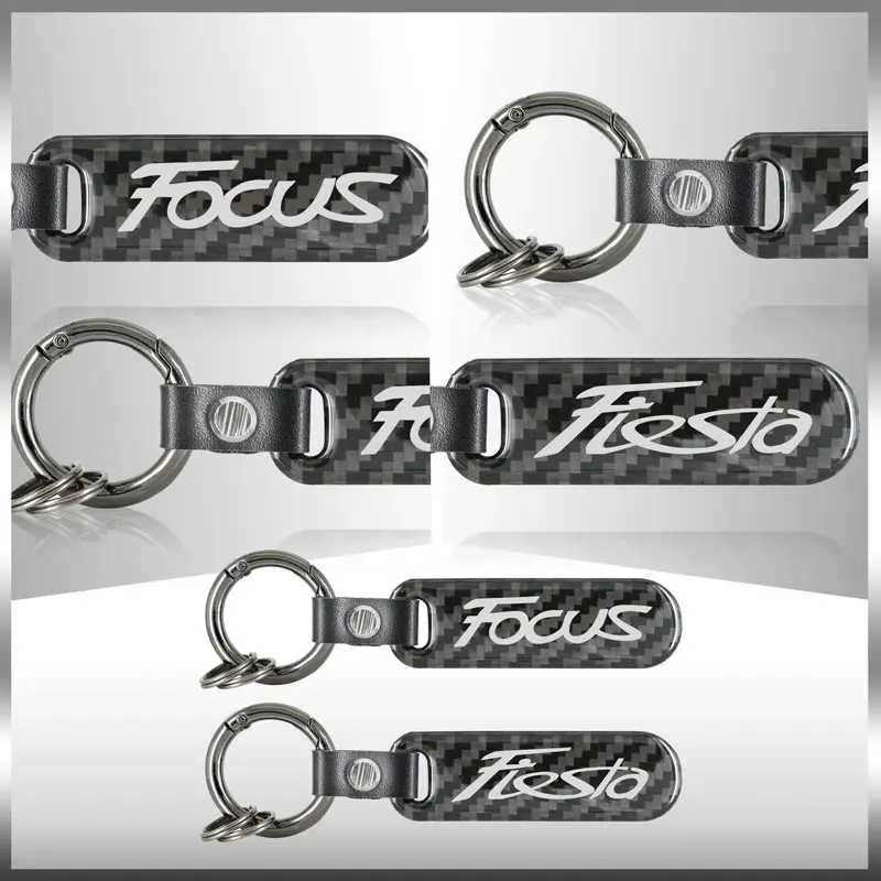 Auto Accessories Car Key Chain Emblem Pendant Key Ring For Fiesta Focus 2 3 MK1 MK2 MK3 MK4 Car Styling Decoration