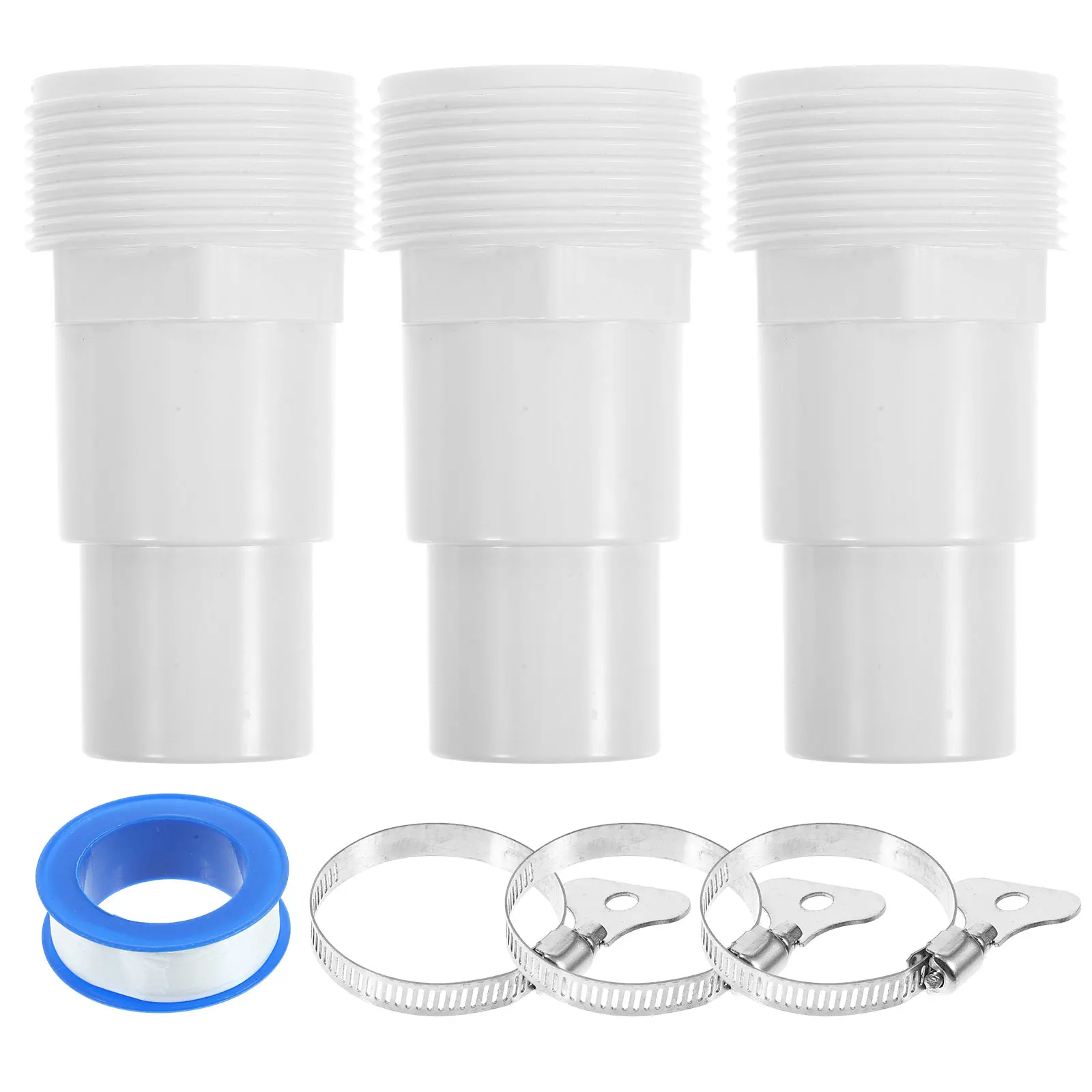 

1 Set Filter Pump Adapter Hose Connectors Replacement Parts For Above Ground Pool Accessories Sturdy Easy Install Compatible