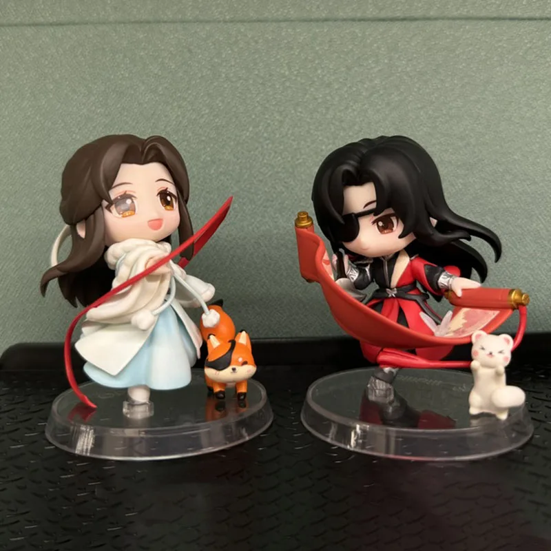 Heaven Official's Blessing Kawaii Hua Cheng Xie Lian Anime Figure Model Toys PVC Q Version Figure Collection Doll Ornament Gifts