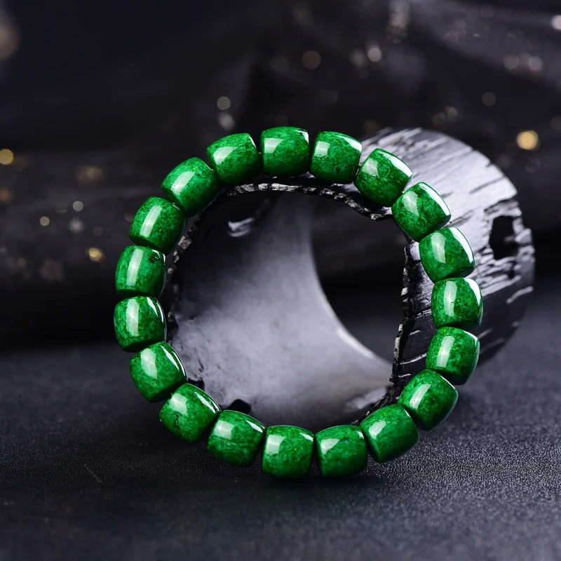 Imitation green horn translucent bracelet with , decorative accessory, 108-bead Buddhist prayer beads