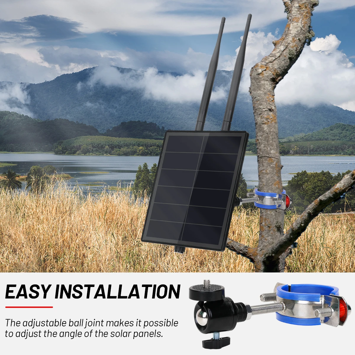 D5L Solar Meshcore Node Pole Mounted Long Range LoRa RAK4631 Wisblock with RAK19007 SX1262 Module Solar Node for Mesh Device