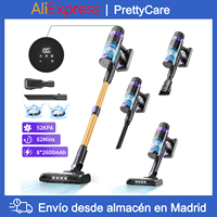 PrettyCare V900 Cordless Vacuum Cleaner 530W 52000PA Suction Power Vacuum Cleaner 62 Minutes Removable Battery Handheld Vacuum