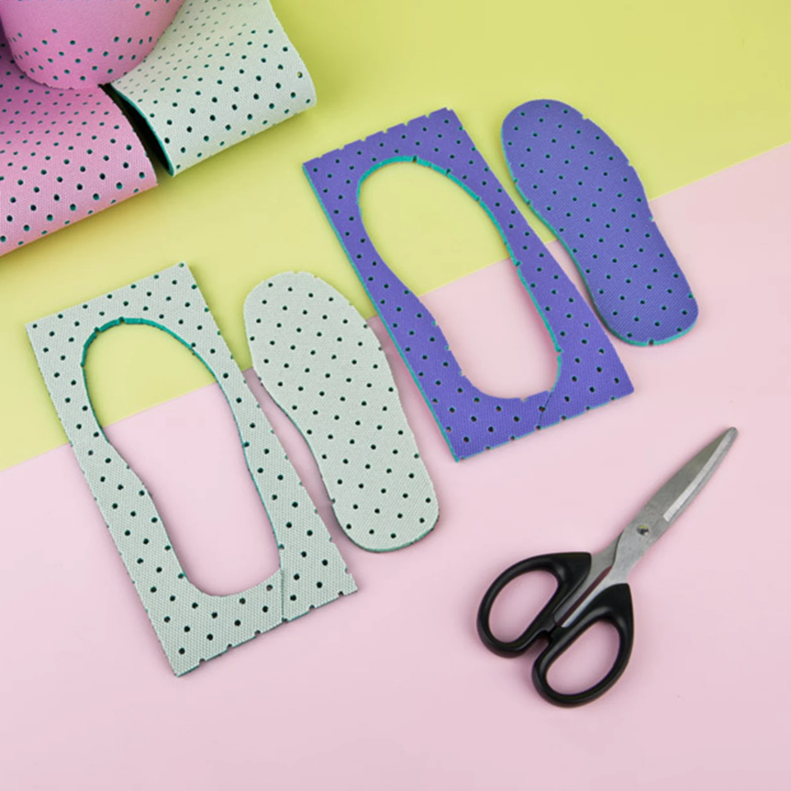 Shoe Insoles Breathable Mesh Fabric Shock Absorbing Inserts Cushioning Support for Running Walking Daily Wear Durable