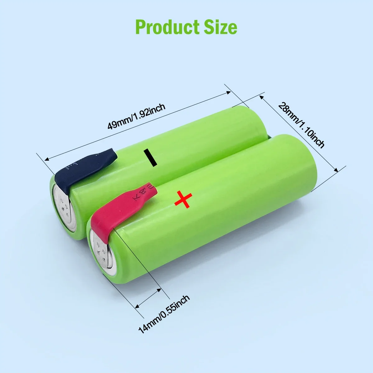 AA 2.4V Battery Ni-MH 1.2-2Ah Ni-Cd 600-900mAh DIY for Water_pik