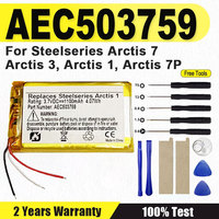 New 1200mAh Wireless Headset Battery AEC503759 for Steelseries Arctis7, Arctis3, Arctis1, Arctis 7P + free tools