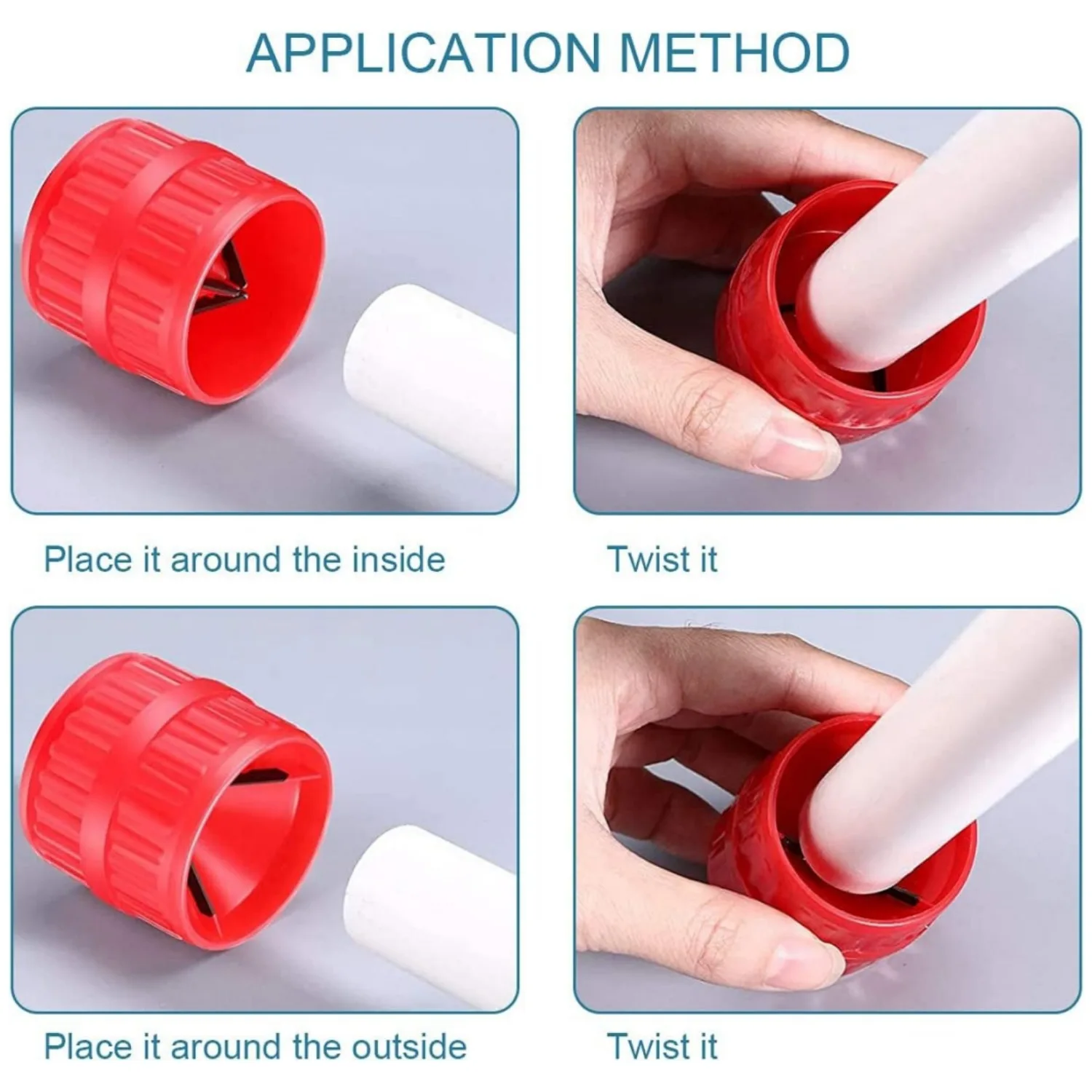 Entgratwerkzeug mit 4-in-1-Kupferrohrbürste, Reibahle, Kupferrohrreiniger, Entgratbürste für Kunststoff-, Messing- und Aluminiumrohre – Detail 12