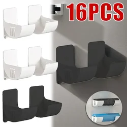 Wall Mounted Non-Punch Storage Tray Kitchen Shelf Plastic Wrap Garbage Bag Refrigerator Side Bathroom Bedroom Storage Shelf