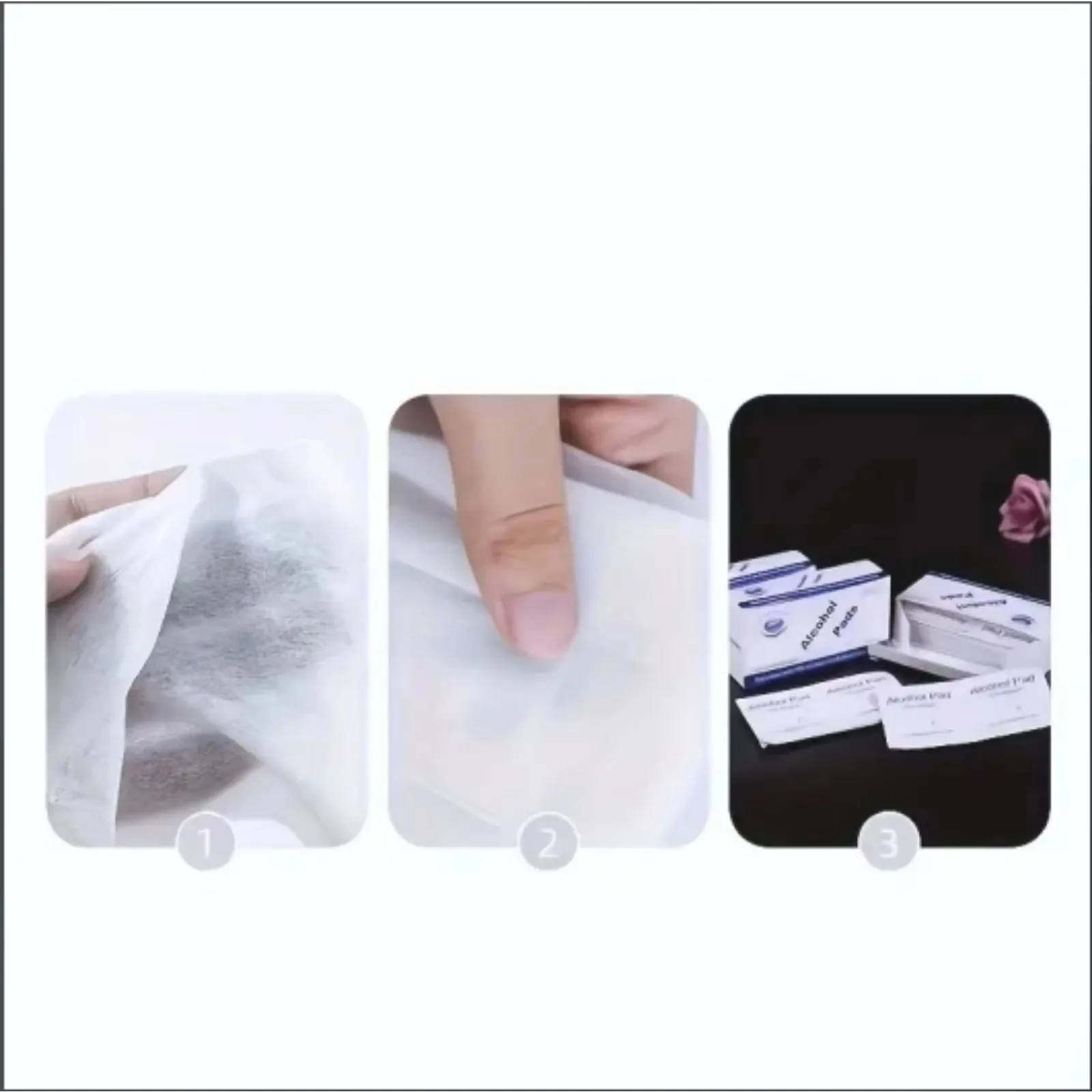 Hisopo desechable con alcohol al 75% para desinfección de heridas, caja de primeros auxilios esencial para la preparación de desastres en el hogar.