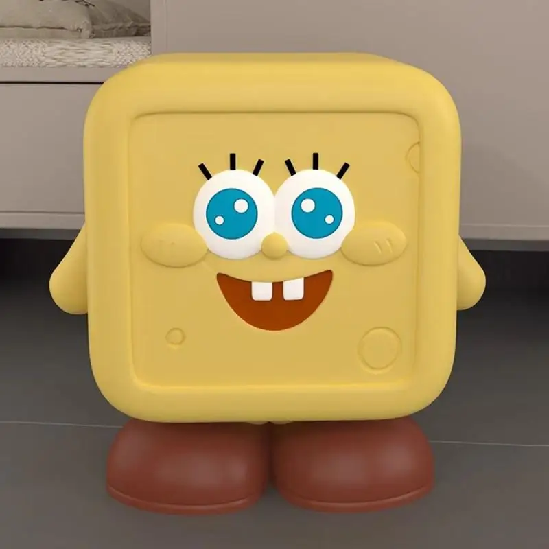 Esponja dos desenhos animados squarepants porta de casa sapato mudando fezes entrada sapato armário sapato vestir fezes sala estar sofá baixo fezes