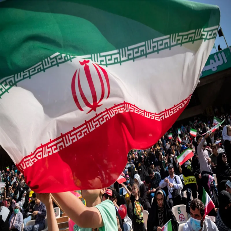 Hot Iran Current National Tricolor Hanging Flag National Day Middle East Countries Sports Events Parade Decoration Festival Prop