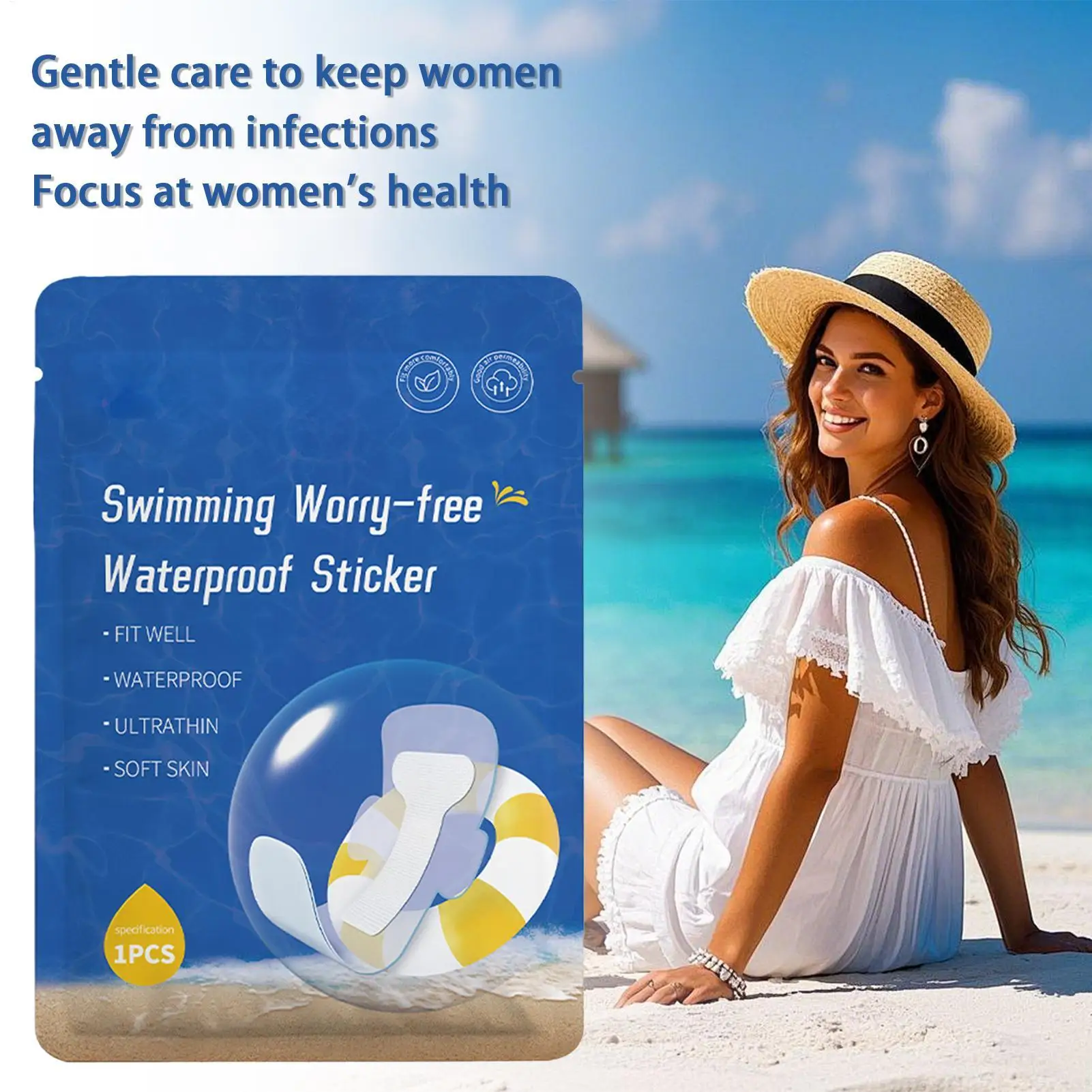 

Women Waterproof Private Patches Prevent Dirts Skin Friendly Private Stickers For Swimming Women Swimming Private Stickers