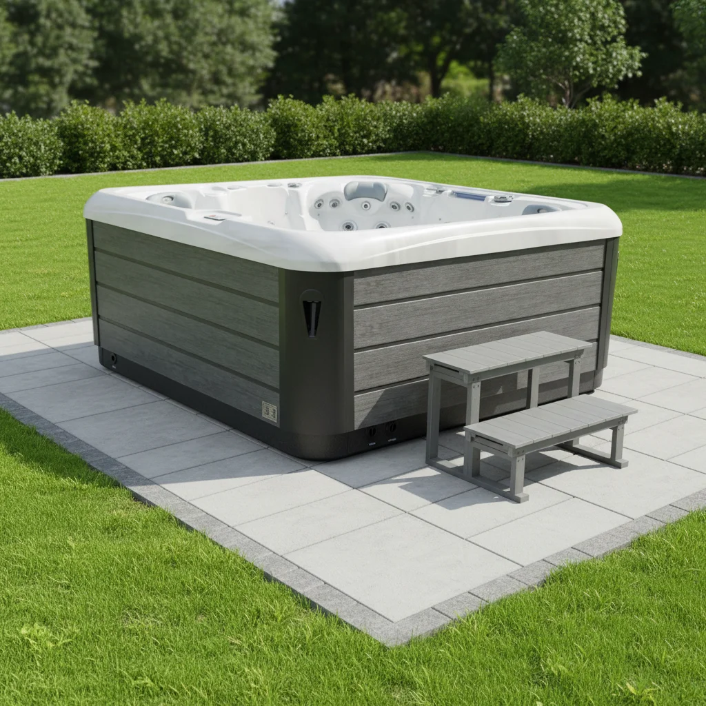 Freestanding Outdoor Modern Spa Bathtub with Insulation Cover for Hotel Villa