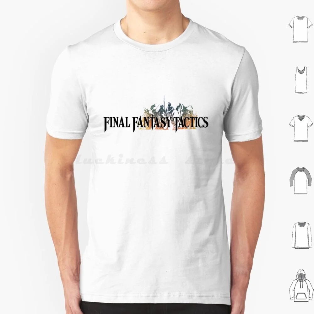 Final Fantasy Tactics Logo T Shirt Big Size 100% Cotton Game Ever All Time Rpg Gaming Video Games Final Fantasy Fft Ramza