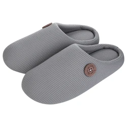 Kidmi Men Slippers Winter Indoor Men Slippers Classic Men Flat Slippers Soft Antiskid House Slippers Casual Bedroom Slippers