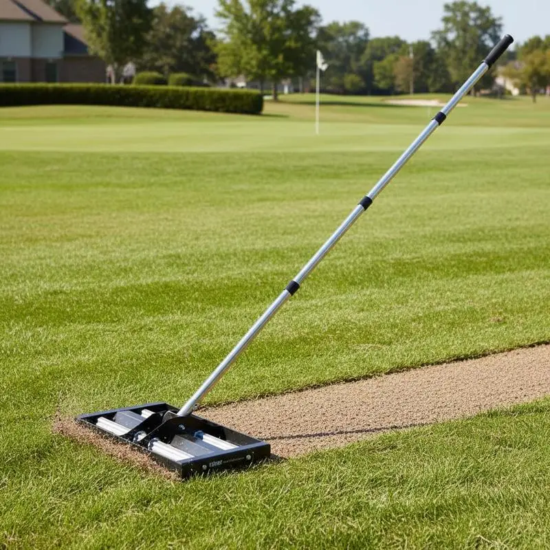 

Free Shipping-Ground Leveling Tool 17" x 10" For Yard Golf Course Garden, Roller Design Adjustable Handle Heavy Duty Steel Metal