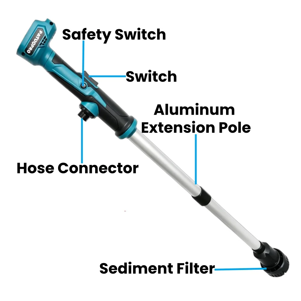 PATUOPRO Cordless Stick Transfer Pump Electric Water Pump Portable Garden Watering Power Tool For Makita 18V Battery(No Battery)