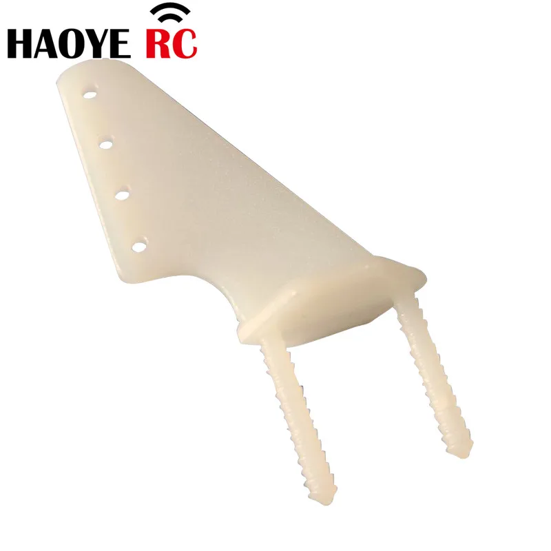 Haoye-claxon de doble aguja de nailon, 10 piezas, Color blanco, piezas de avión eléctrico RC, modelo de espuma, accesorio de repuesto
