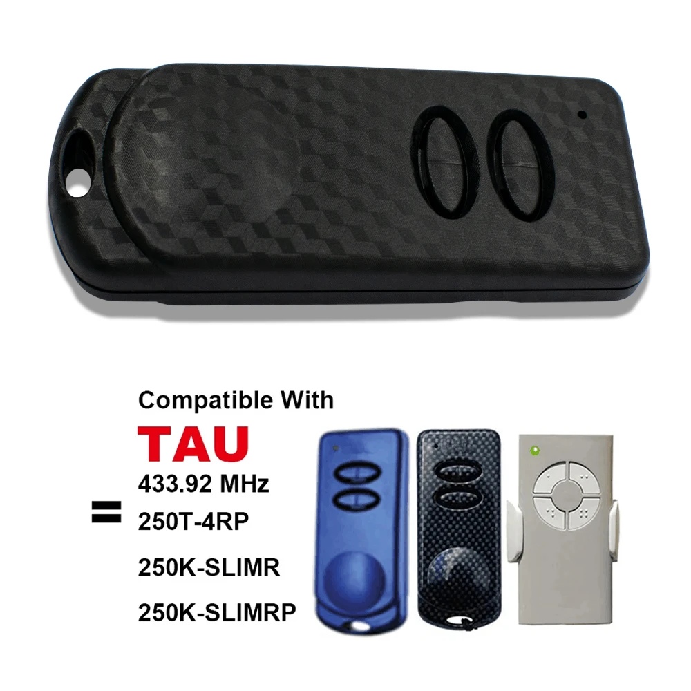 1-20PCS  TAU 250K-SLIMRP 250T-4RP 250K-SLIMR 433.92MHz Rolling Code Handheld Garage Door Remote Control Transmitter Keychain