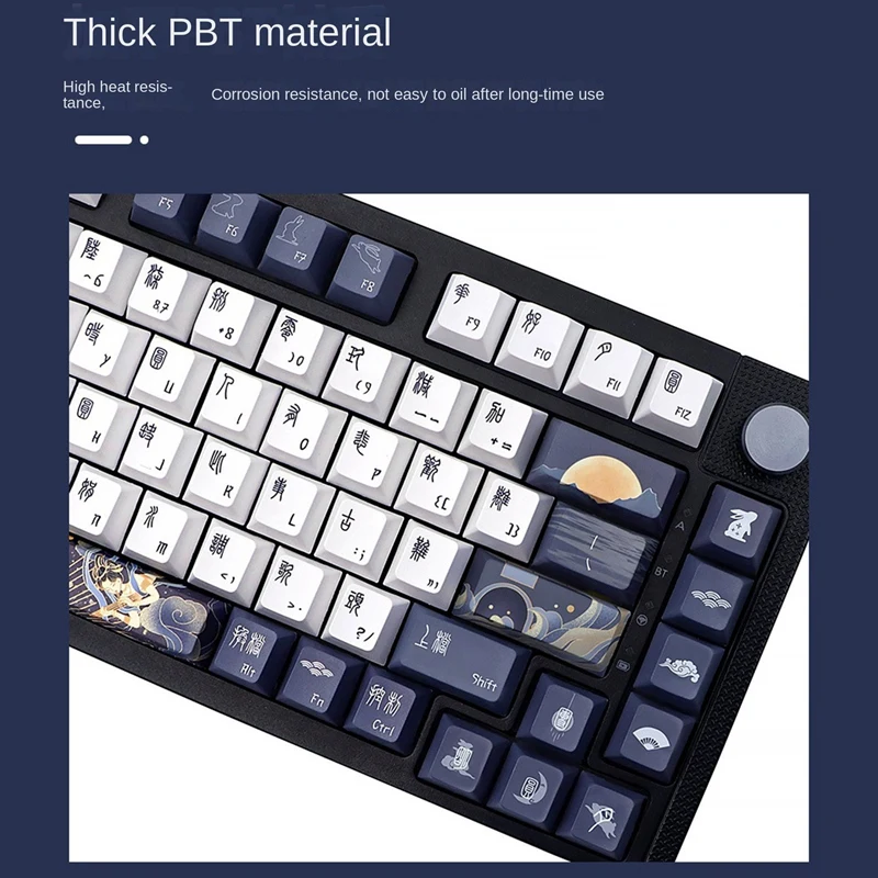 HOT-136-Key PBT Keycap For 61/68/87/96/98-Key Mechanical Keyboard With Original Height Sublimation Keycap