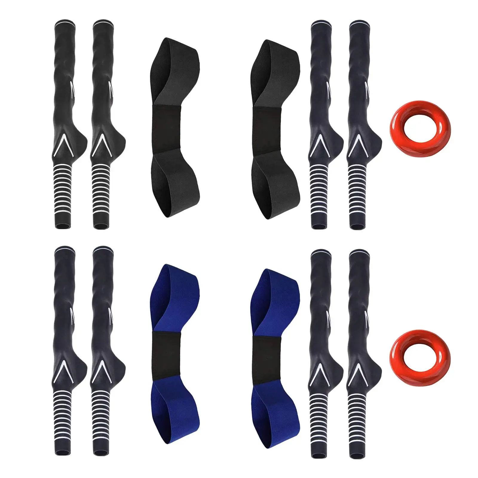 Golf Swing Rubber Grip and Arm Band Set Training Tool Golf Club Accessories