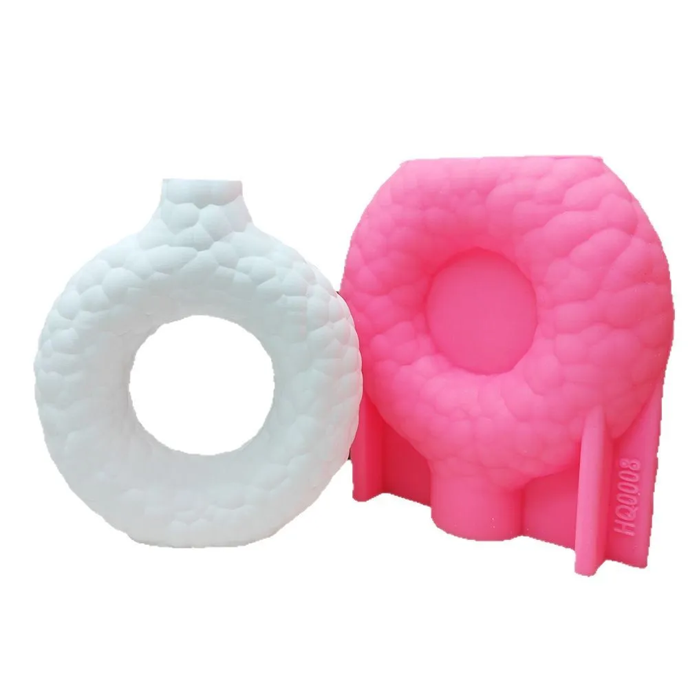 New Ideas Circle Vase Moulds Flower Pot Silicone Mold Plaster Concrete Mold Candle Pen Holder Mold Cement Clay Resin Mould