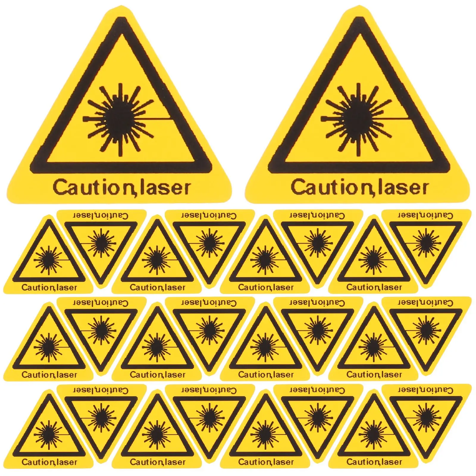 50 Pcs Safety Signs Caution Warning Security Stickers Decals Cautious The