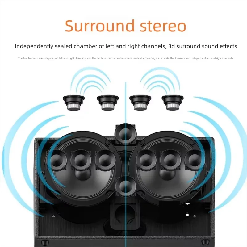 Active Speakers Audio Sound System Professional Music 500W Battery Power Street Bass Amplifier Loud Speakers with Mic bluetooth