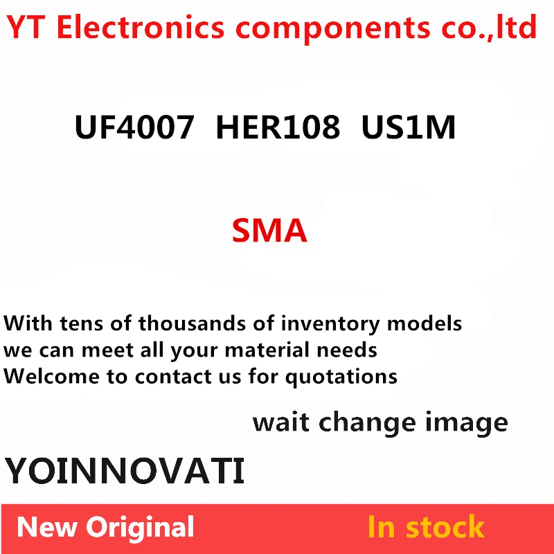 100piece/lot UF4007 HER108 US1M 1A 1000V SMA Plastic shell