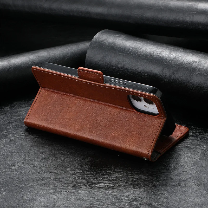 Stripe Leather Case For Xiaomi Redmi Note 12 11 10 Pro Plus 12S 12C 11S 10S 11A 10C 10A 2022 5G Wallet Flip Holder Book Case image 5