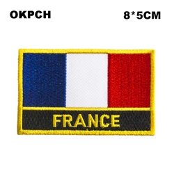 France Flag Embroidery Patches Iron on Saw on Transfer patches Sewing Applications for Clothes in Home&Garden