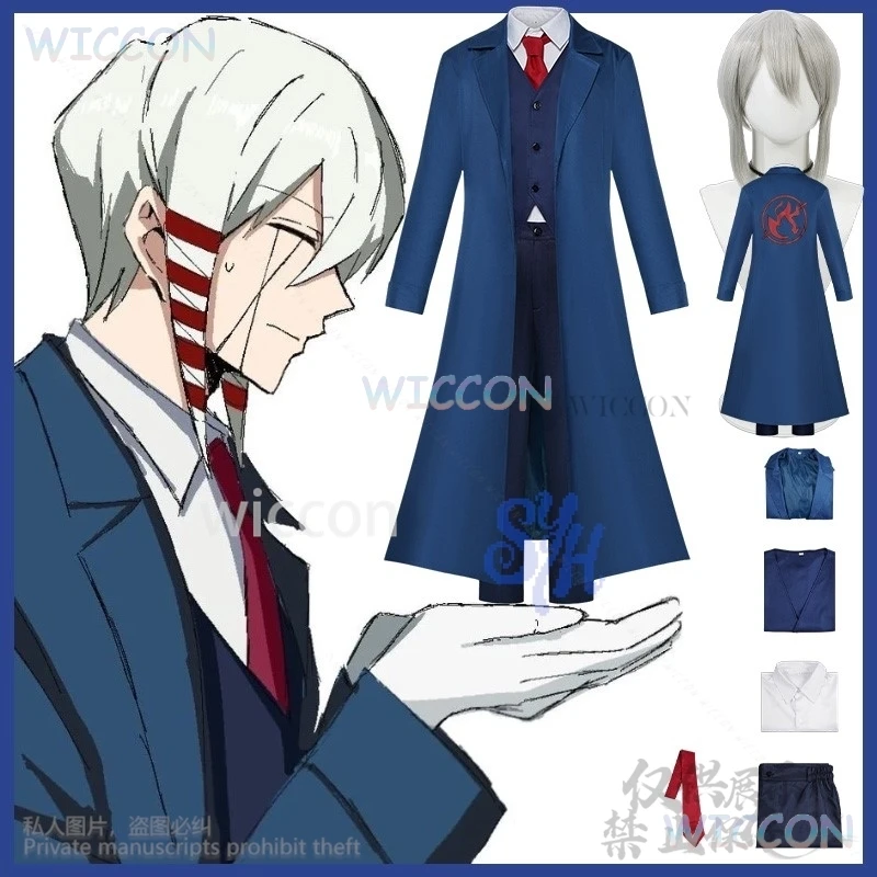 

Anime Mashle: Magic And Muscles Cosplay Kaldo Gehena Costume Long Blue Witch Uniform Coat Halloween Christmas Party Customized