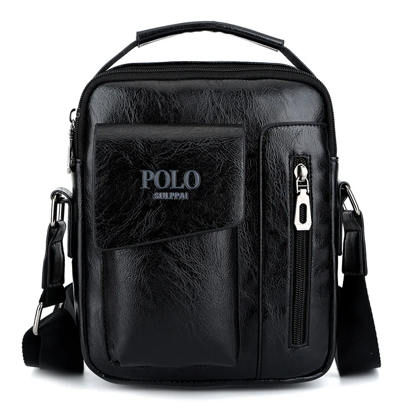 New Casual and Trendy Shoulder Bag, Men's Crossbody Bag, Solid Color POLO Men's Handbag Messenger Bag Men