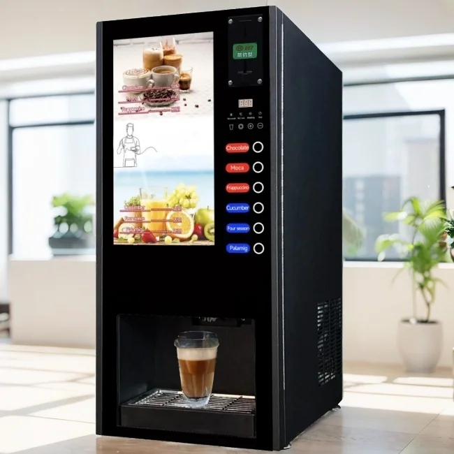 

Commercial Use Coin-operated 3 Hot 3 Cold Espresso Coffee Maker Machine Smart Coffee Vending Machine