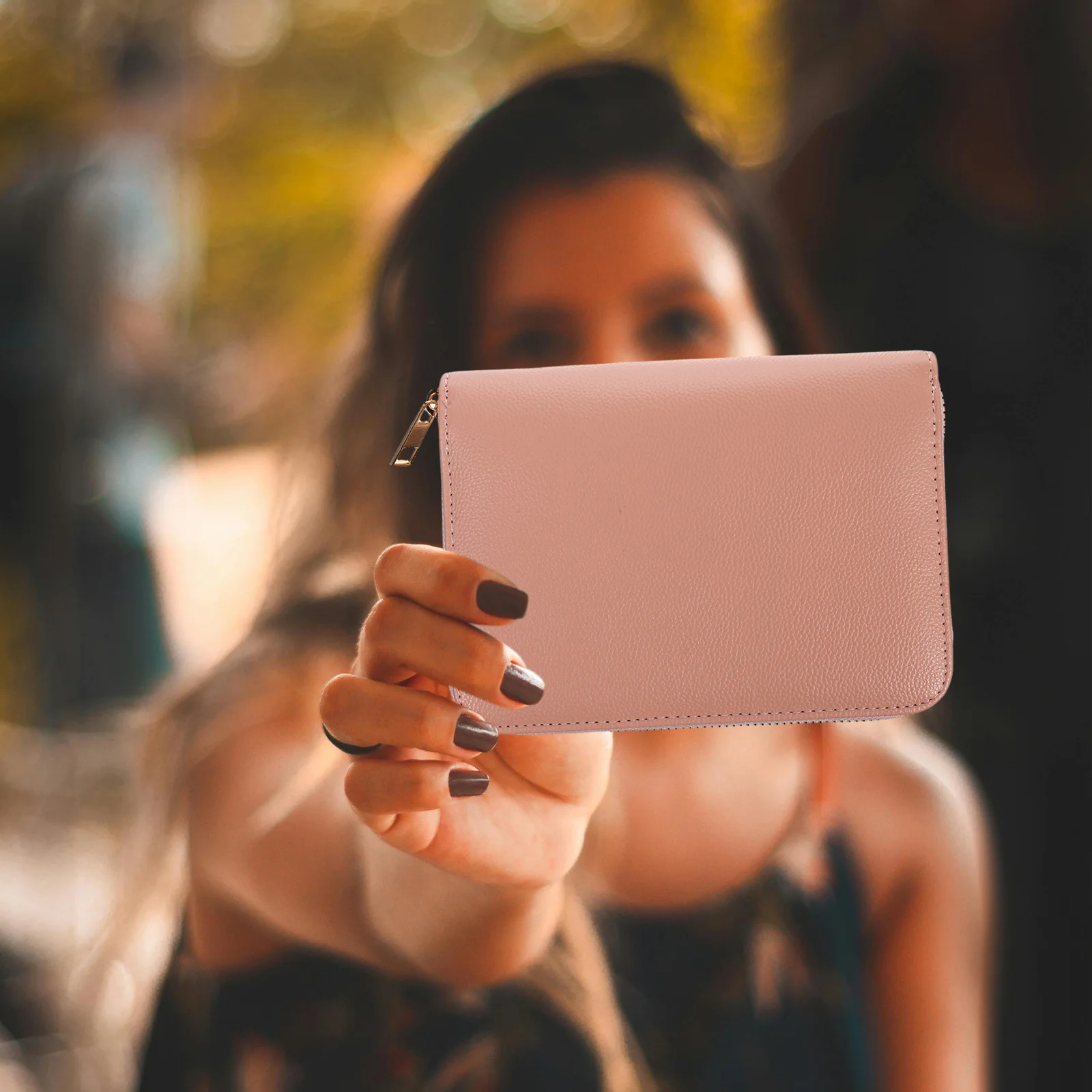 Pink PU Budget Binder Cash Holder Wallet Zipper Organizer Refillable Planner Money Saving Card Holder for Women