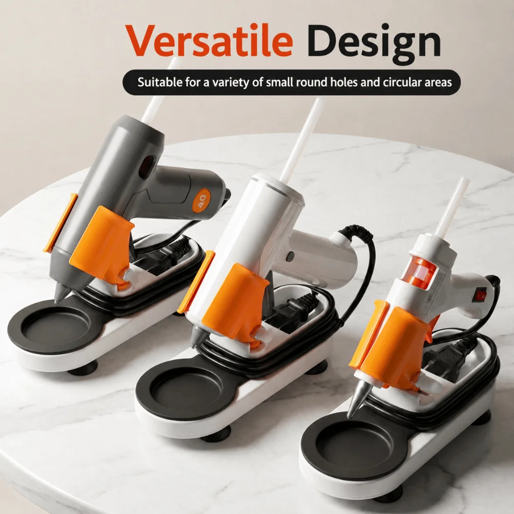 Universal Hot Glue Tool Stand Heat Resistant with Drip Tray Hot Glue Rack Portable Anti-Slip Hot Glue Organizer DIY Crafting